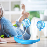 Portable Wearable Neck Fan – Hands-Free Rechargeable Personal Fan with Adjustable Wind Speed